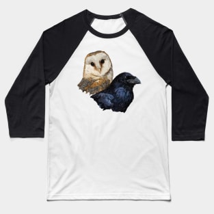 Raven and Owl Baseball T-Shirt